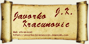Javorko Kračunović vizit kartica